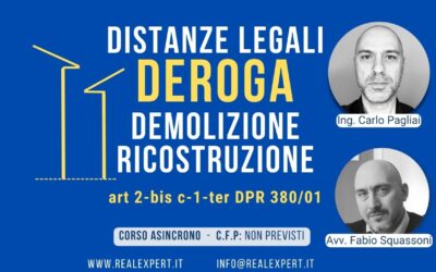 Distanze legali, deroga DPR 380/01 per Demolizione – Ricostruzione edifici